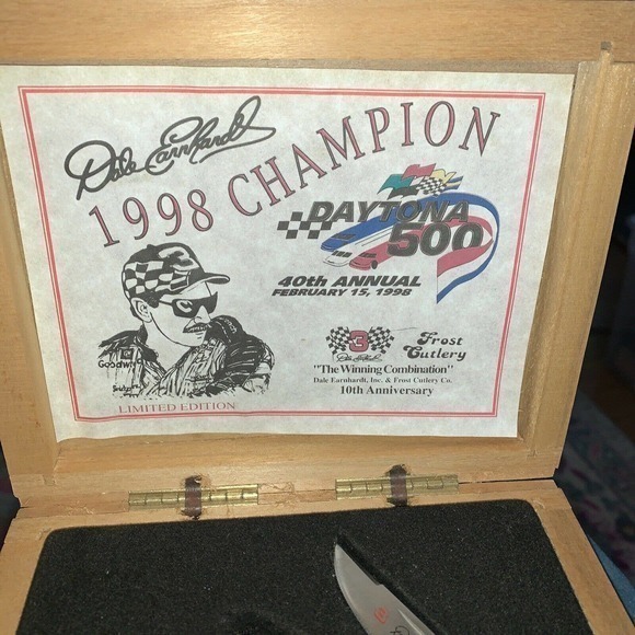 Dale Earnhardt 1998 Daytona 500 Champion Frost Cutlery Limited Edition Knife - Picture 3 of 6